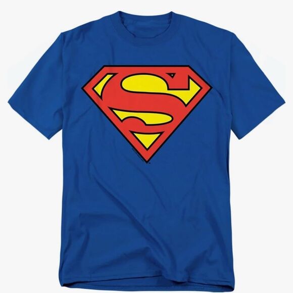 Superman Logo Blue T-Shirt - Picture 1 of 5